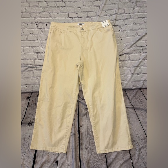 NWT Marc New York Cream/yellowish Kick Crop Jeans - Picture 1 of 8